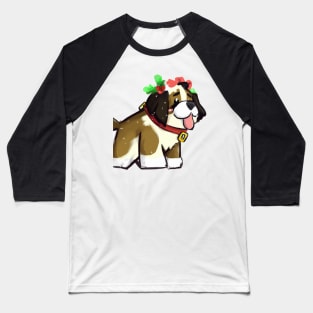 Cute St. Bernard Drawing Baseball T-Shirt